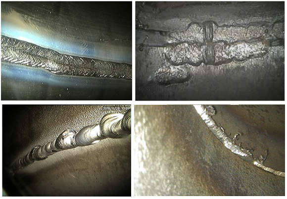 使用視頻內(nèi)窺鏡檢查焊縫及焊接接頭的檢測圖像
